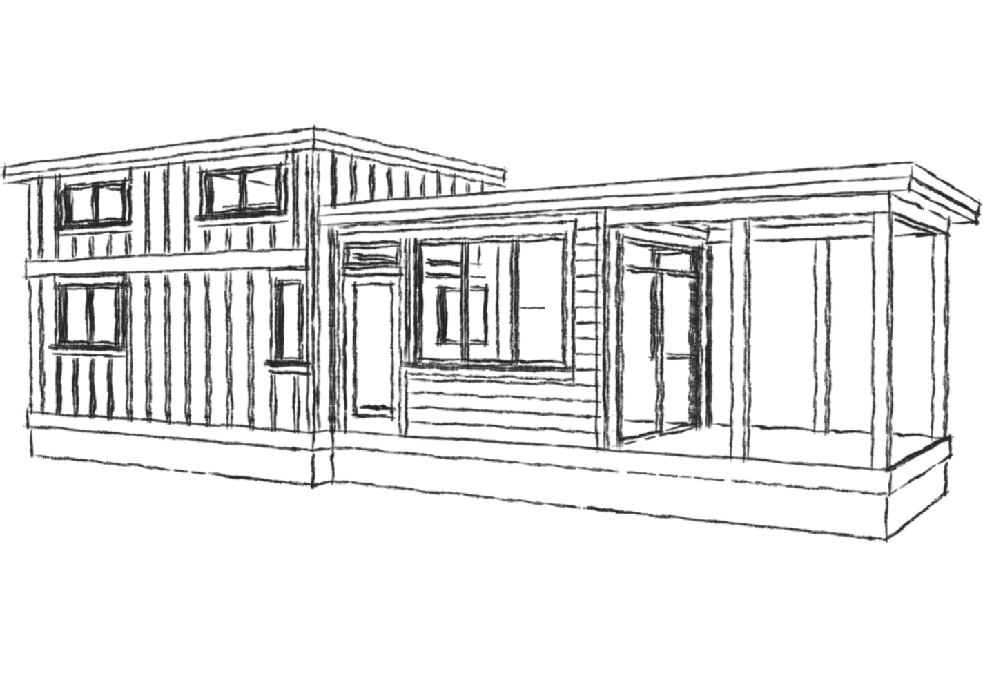 Bellevue Park Model Exterior Sketch