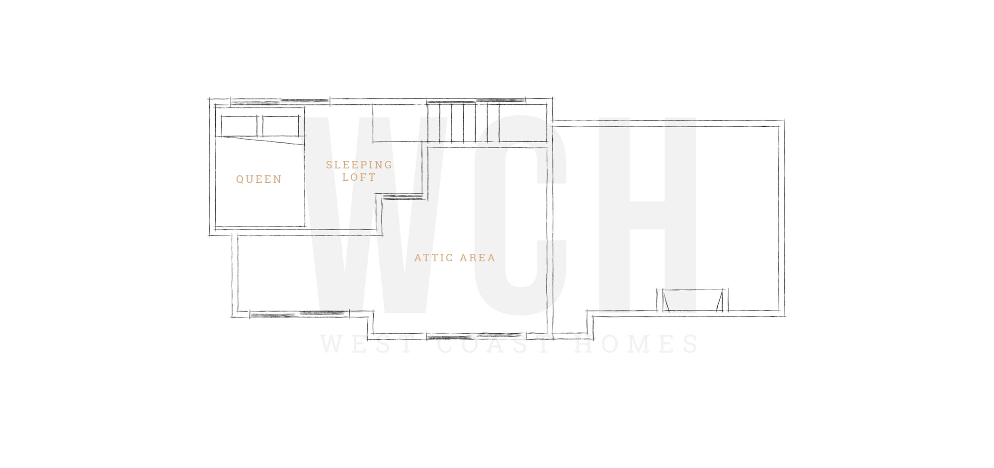 San Juan Tiny Home Loft Floor Plan