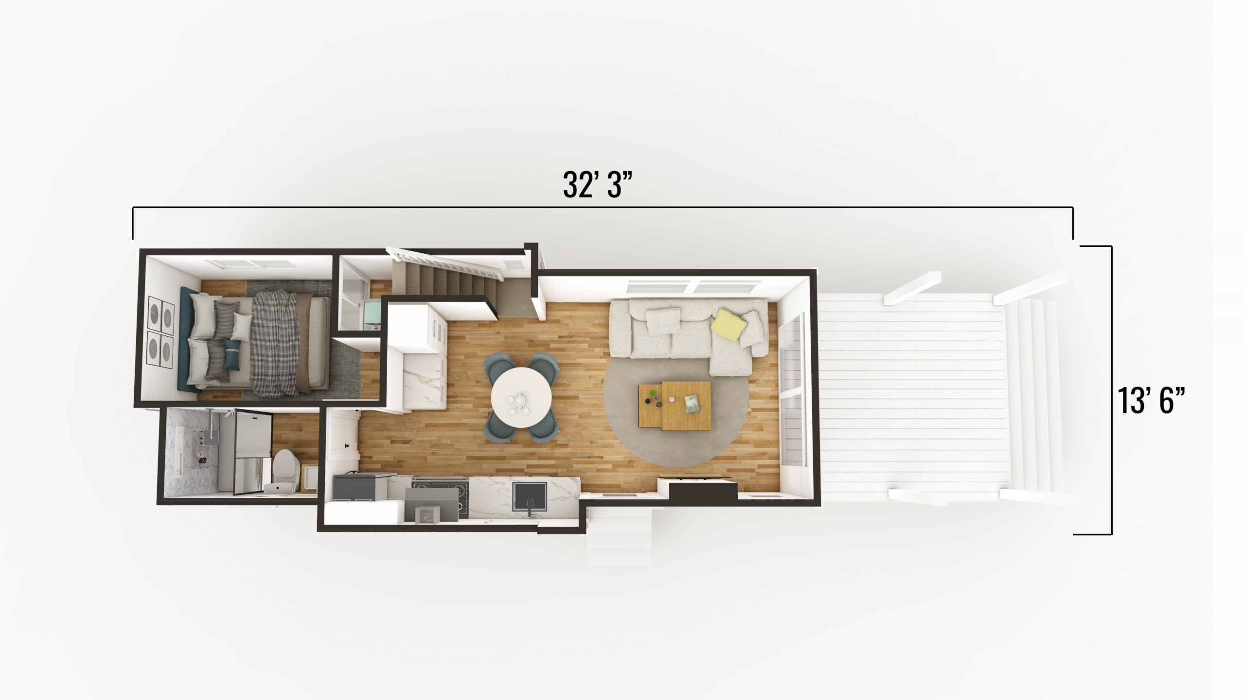 The Bellevue Park Model Floor 1